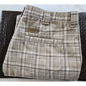 Cabelas Casuals Cargo‎ Shorts Men's 38 Plaid Multi Color Outdoor Hiking